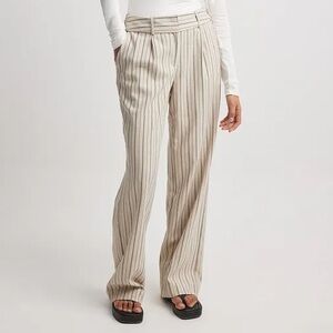 Lacing Detail Mid Waist Trousers